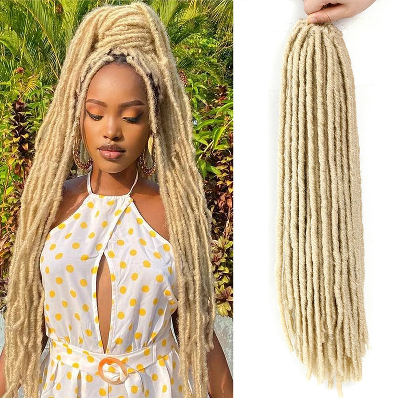Dreadlocks Hair Synthetic Faux Locs Crochet Braids Ombre Color