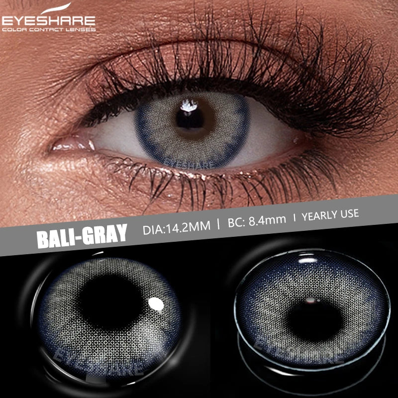 EYESHARE 1pair New Color Contact Lenses for Eyes Brown Eyes Lens Fashion Blue Lenses Green Beautiful Pupil Yearly Gray Contact