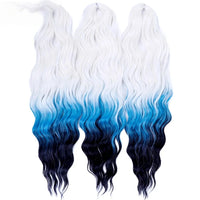 Water Wave Ombre Blonde Braiding Hair Extensions – Deep Wave Afro Curl Crochet for Women