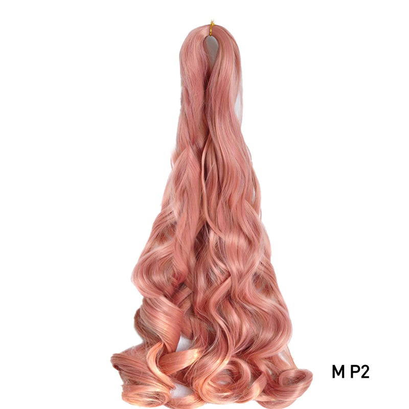 French Curls Braiding Hair Extensions Synthetic Hair Loose Wave Spiral Curl Braids High Temperature Ombre Pre Stretched Hair