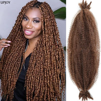 Springy Afro Twist Hair meche afro kinky Spring Twist Hair For Butterfly Distressed Locs Natural Black Marley Twist Braiding