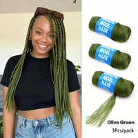 Brazilian Wool Braiding Hair | Acrylic Yarn for Crochet Braids Perfect for Senegalese twists, Senegal twist braids, and protective hairstyles