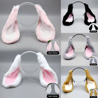 Cute Bunny Ears Headband Plush Rabbit Hair Hoop Headwear Cosplay Costume Hair Accessories For Adults Party
