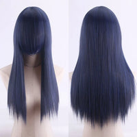 Cosplay Synthetic Wig 60cm Long Straight Curly Hairpiece Thickened High Temp Fiber Rainbow Color Rose Cap Party Halloween