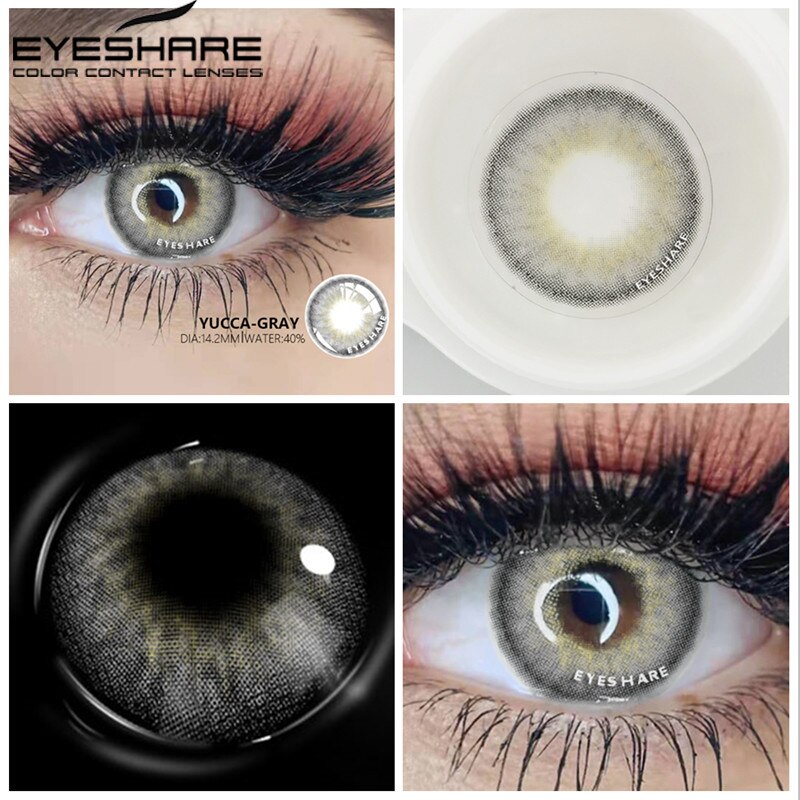EYESHARE Eye Contacts 1pair DIAMOND Series BLUE Color Lenses Colored Contact Lens Beauty Eyes Cosmetic Eyecontact Contactlen