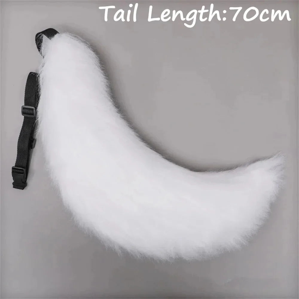 Anime COS Cat Fox Tails Plush Cosplay Costumes Big Tails Dog Furry Tail Role Play Party Performance Props Fursuit Tail for Women