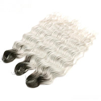 Water Wave Ombre Blonde Braiding Hair Extensions – Deep Wave Afro Curl Crochet for Women