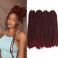 Dreadlocks Hair Synthetic Faux Locs Crochet Braids Ombre Color