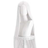 Long Straight Cosplay Wig 100cm Centre Parting Central Split Blond Pink Red Purple Heat Resistant Synthetic Hair Wigs