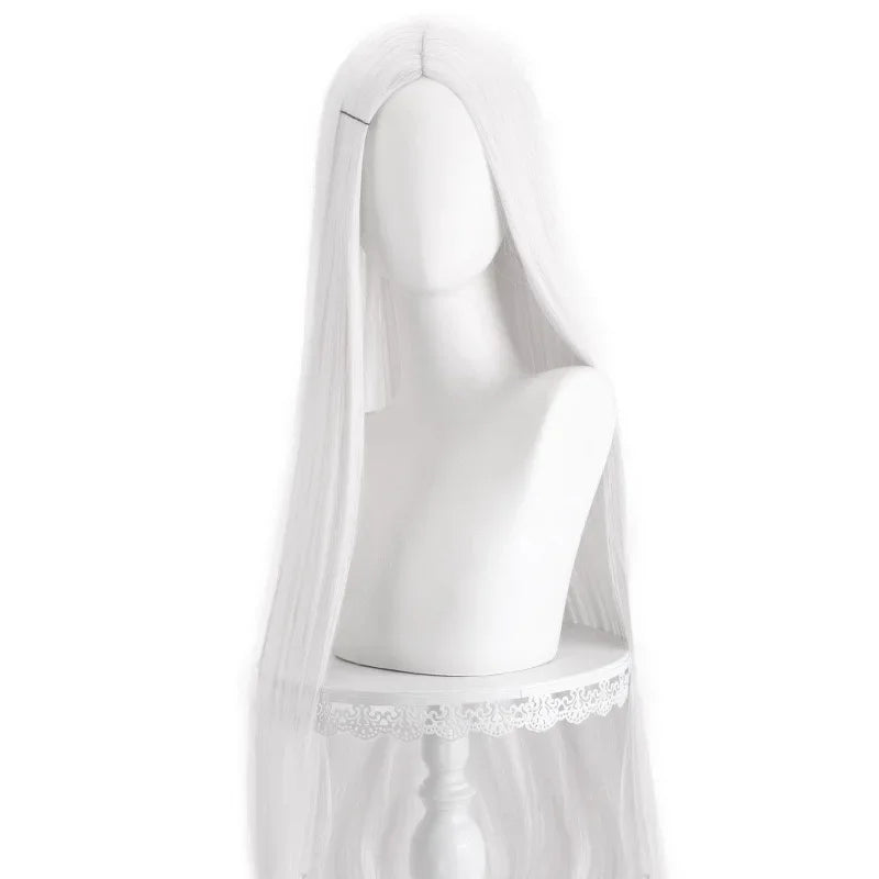 Long Straight Cosplay Wig 100cm Centre Parting Central Split Blond Pink Red Purple Heat Resistant Synthetic Hair Wigs