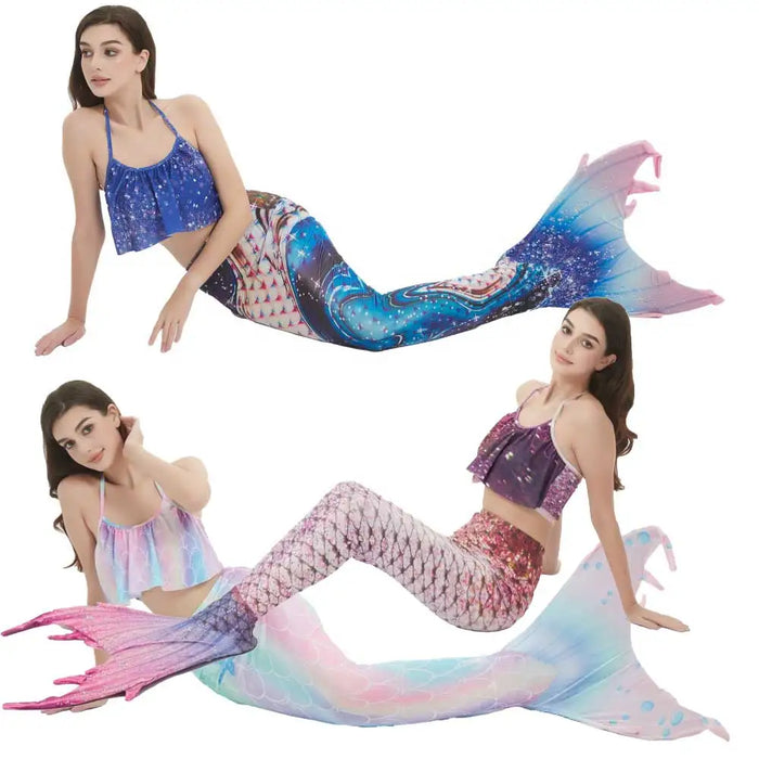 Women Mermaid Tail For Swimming Bathing Suit Adult Bikini Tops Shorts Mermaid Tail Dress Cosplay Beachwear Anime Cosutme