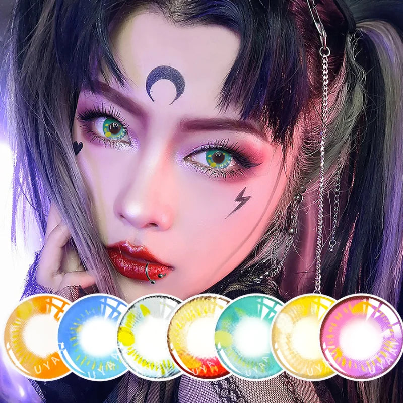 Anime Pupils Halloween Contact Lenses Colored Contact Lenses Yellow Contact Lenses Brown Lens Blue Lenses Green Pupils