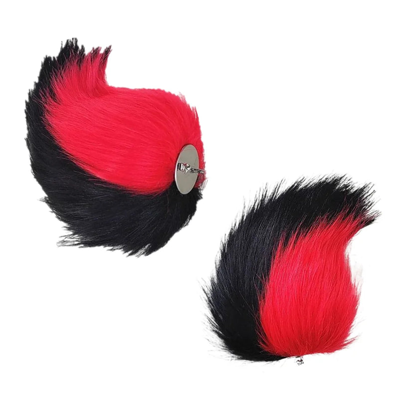 Anime Radio Demon Red Black Tail Cosplay Alastor Props Tails Plush Accessories