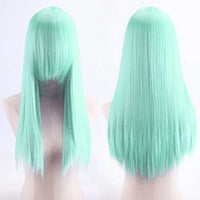 Cosplay Synthetic Wig 60cm Long Straight Curly Hairpiece Thickened High Temp Fiber Rainbow Color Rose Cap Party Halloween
