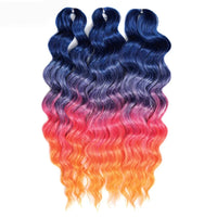 Water Wave Ombre Blonde Braiding Hair Extensions – Deep Wave Afro Curl Crochet for Women