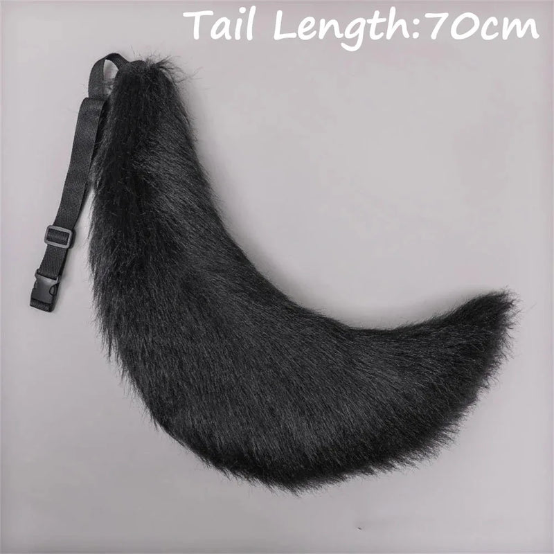 Anime COS Cat Fox Tails Plush Cosplay Costumes Big Tails Dog Furry Tail Role Play Party Performance Props Fursuit Tail for Women