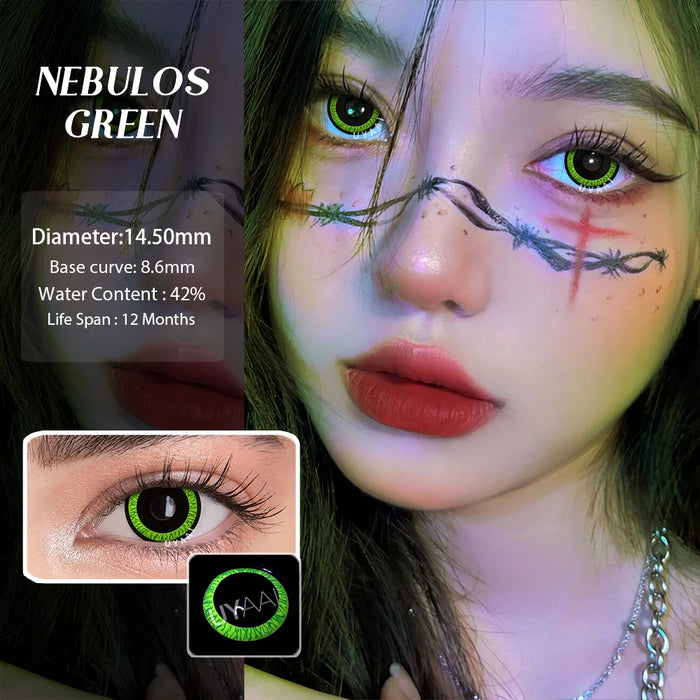 UYAAI Annual Contact Lens Animation Role Play Colorful Contact Lens Cosmetics Beauty Soft Eye Lenses