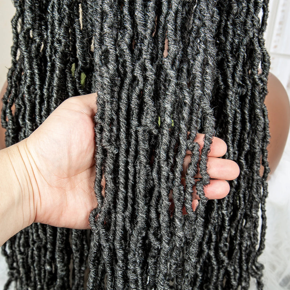 36 Inch Synthetic Braided Hair Wig Full Lace Ombre Colored Hair Wig for Black Women Box Braids Twisted Hairstyle Wigs