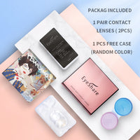 EYESHARE 1pair Colored Contact Lenses Purple Eye Lens Yearly Cosplay Blue Green Cosmetic Contacts Helloween Soft Makeup Pupils