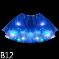 LED 光るライトスカート子供 Aldult 女の子プリンセスチュチュチュールスカートダンスミニスカート衣装コスプレウェディングパーティー Led 服