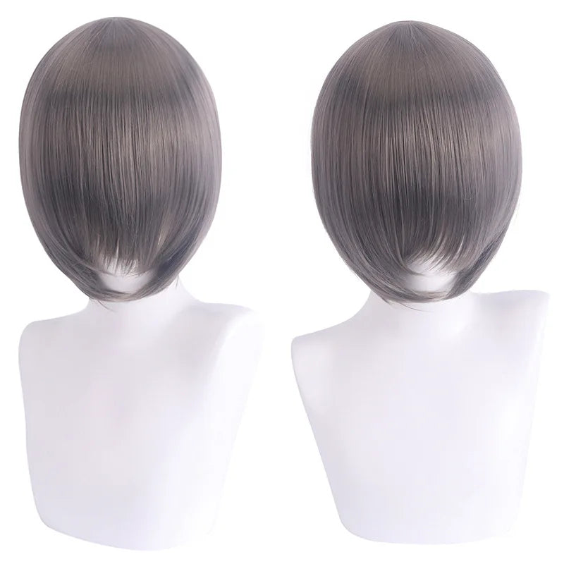 Short Cosplay Bob Wig – Face Contouring Thick Synthetic Hair Wig, Colorful Heat Resistant Fiber Wig
