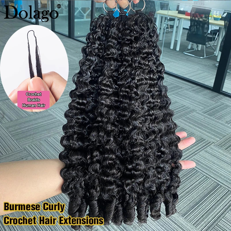 Kinky Curly Human Hair for Crochet Braids – Pre-Separated String
