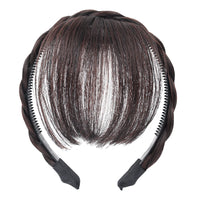 Clip-In Bangs Headband – Synthetic Fake Fringe Hair Extension with Invisible Natural Clips for Women