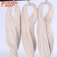 18 Inch French Curly Crochet Braiding Hair Synthetic Blonde Loose Wave Braids Hair Spiral Curls Hair Extensions