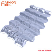 24 Inch Body Wave Crochet Hair – Synthetic Ombre Blonde Goddess Crochet Braids Natural Wavy Extensions