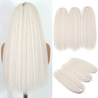 24" Yaki Straight Braiding Hair – Soft & Full (3 Packs)