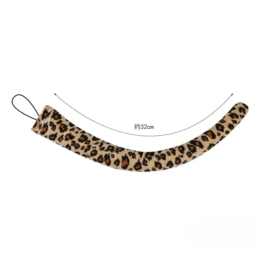 1pcs Animal Tail Costume Accessory Tails Masquerade Zoo Props Cat Devil Mouse Tiger Monkey Rabbit Zebra Cow Zebra