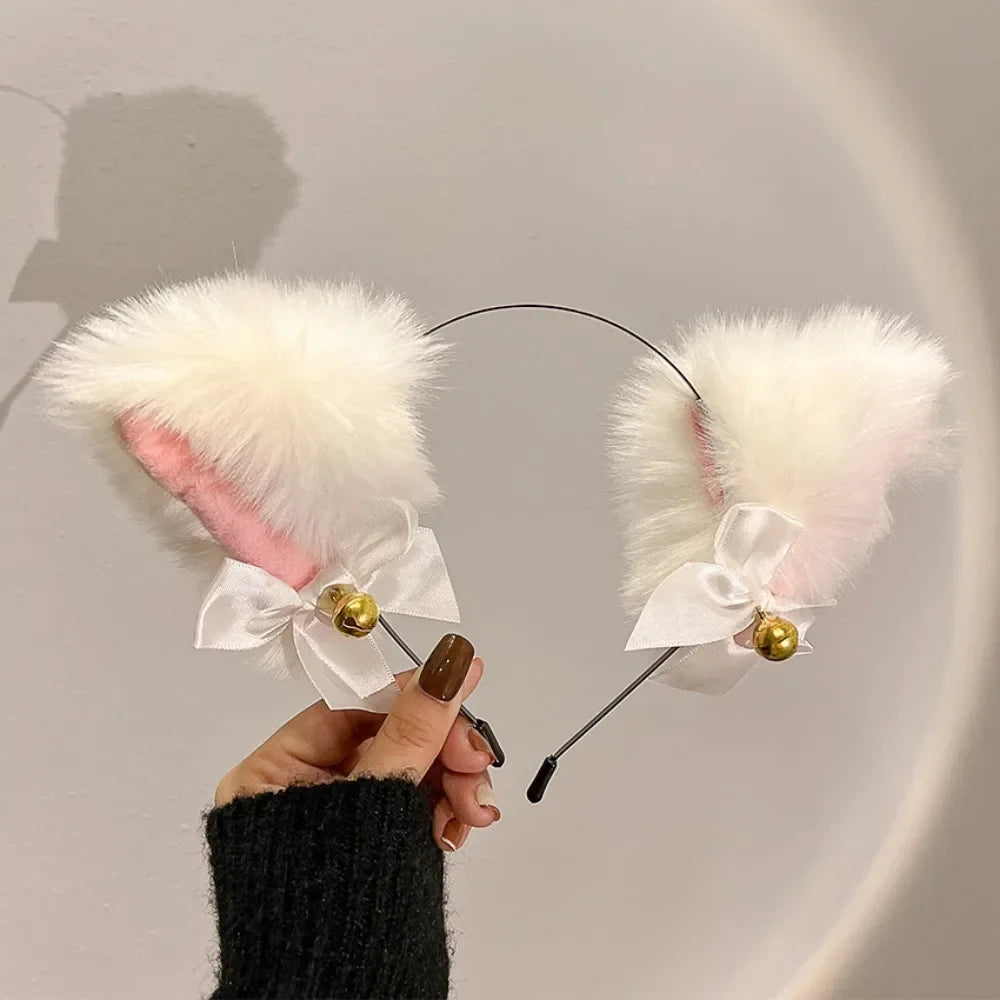 Cute Cat Ears Ladies' Hair Strap Fashionable Plush Bell Role-playing Exquisite Fox Hair Strap Sexy Hair Strap Girls' Headwear