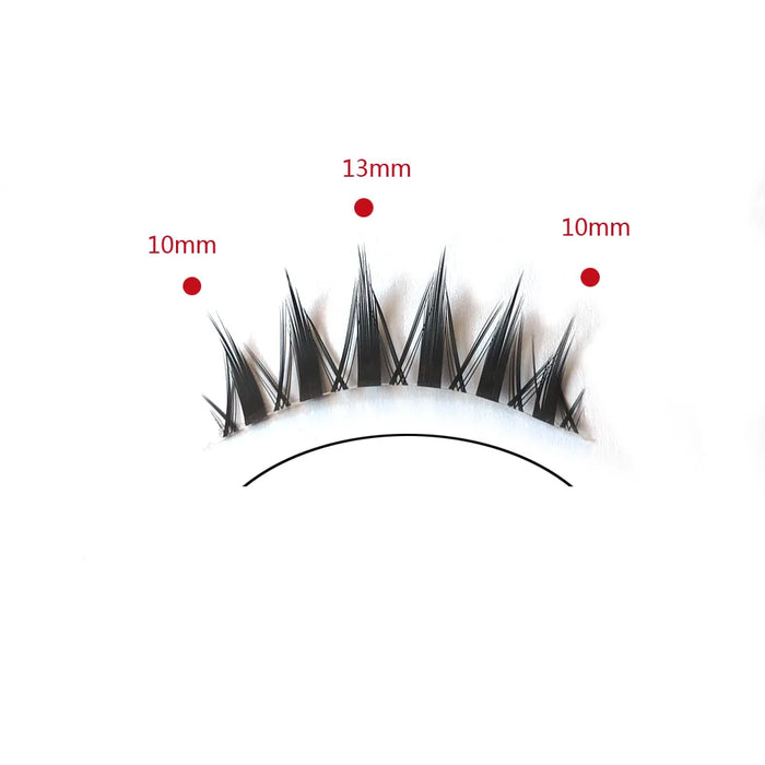 5 Pairs Natural Long Cat Eye False Eyelashes Cosplay Makeup Cross Strip Eye Lashes Handmade Manga Lashes Extension