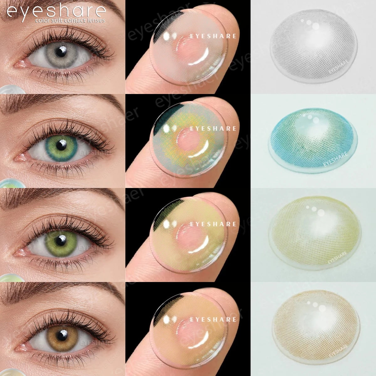 EYESHARE 1Pair Natural Contact Colored Lenses For Eyes Multicolor Lens Soft Yearly Fashion blue Eye Contact Pupils Beauty Makeup