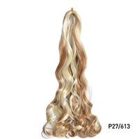 24 Inch French Curl Braiding Hair Synthetic Crochet Extensions Spiral Curl Braids