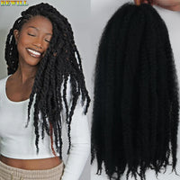 18 Inch Marley Twist Crochet Hair – Ombre Black to Blonde Synthetic Afro Braiding Hair