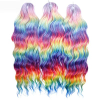 Water Wave Ombre Blonde Braiding Hair Extensions – Deep Wave Afro Curl Crochet for Women