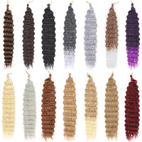 Deep Wave Crochet Hair Synthetic Passion Twist Braiding Hair Extension Afro Curls Water Wave Deep Twist Braid Hair Ocean Wave