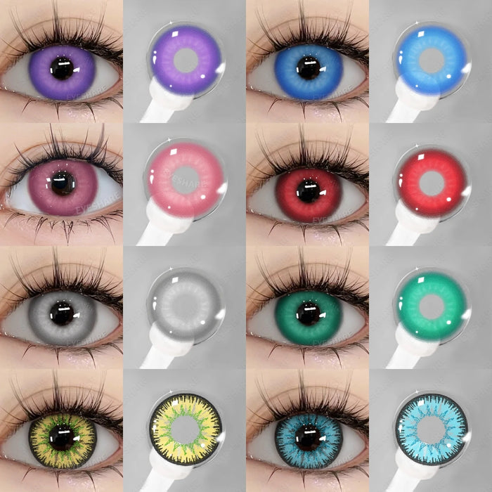 EYESHARE 2pcsCosplay Colored Contact Lenses Colorful Contact Lenses Anime Contact Eye Lenses Halloween Beauty Makeup Color Lens