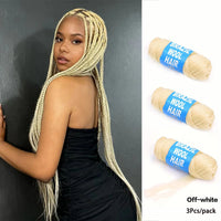 Brazilian Wool Braiding Hair | Acrylic Yarn for Crochet Braids Perfect for Senegalese twists, Senegal twist braids, and protective hairstyles