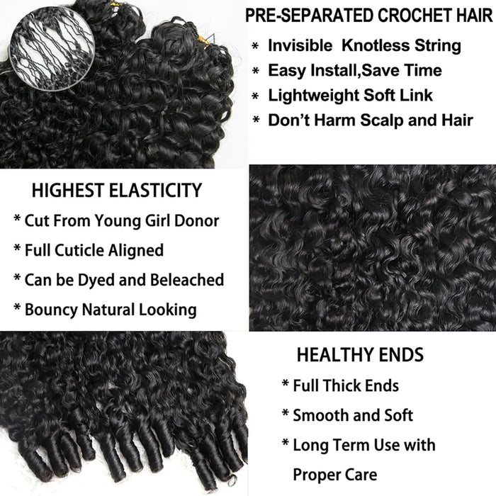 Burmese Curly Human Hair for Crochet Braids – Invisible Knot