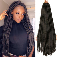Dreadlocks Hair Synthetic Faux Locs Crochet Braids Ombre Color