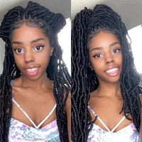 40" Dreadlock Wig Synthetic Full Lace Braided Wigs For Women Box Braids Wig Locs Braid Wig