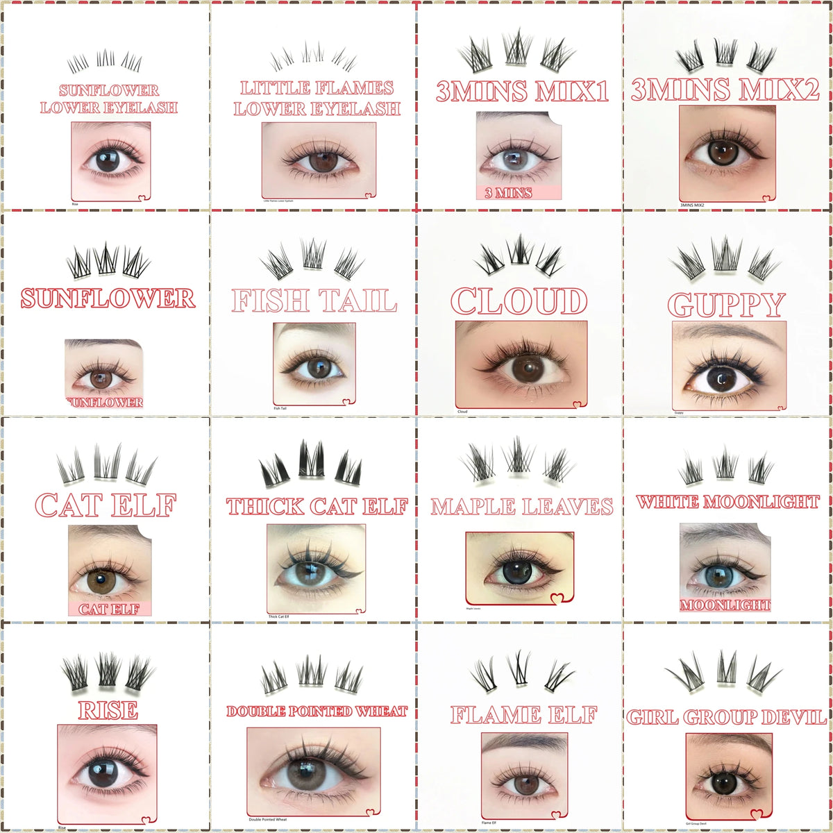 Mix 32Rows Eyeslashes Extension Personal Professional Individual Cluster Grafting Wholesale Large Capacity Flowerknow Makeup