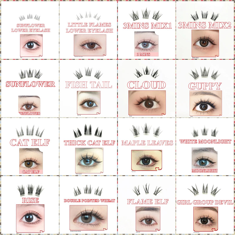 Mix 32Rows Eyeslashes Extension Personal Professional Individual Cluster Grafting Wholesale Large Capacity Flowerknow Makeup