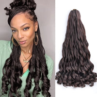 24 inch French Curl Braiding Hair Soft Loose Wave Ombre