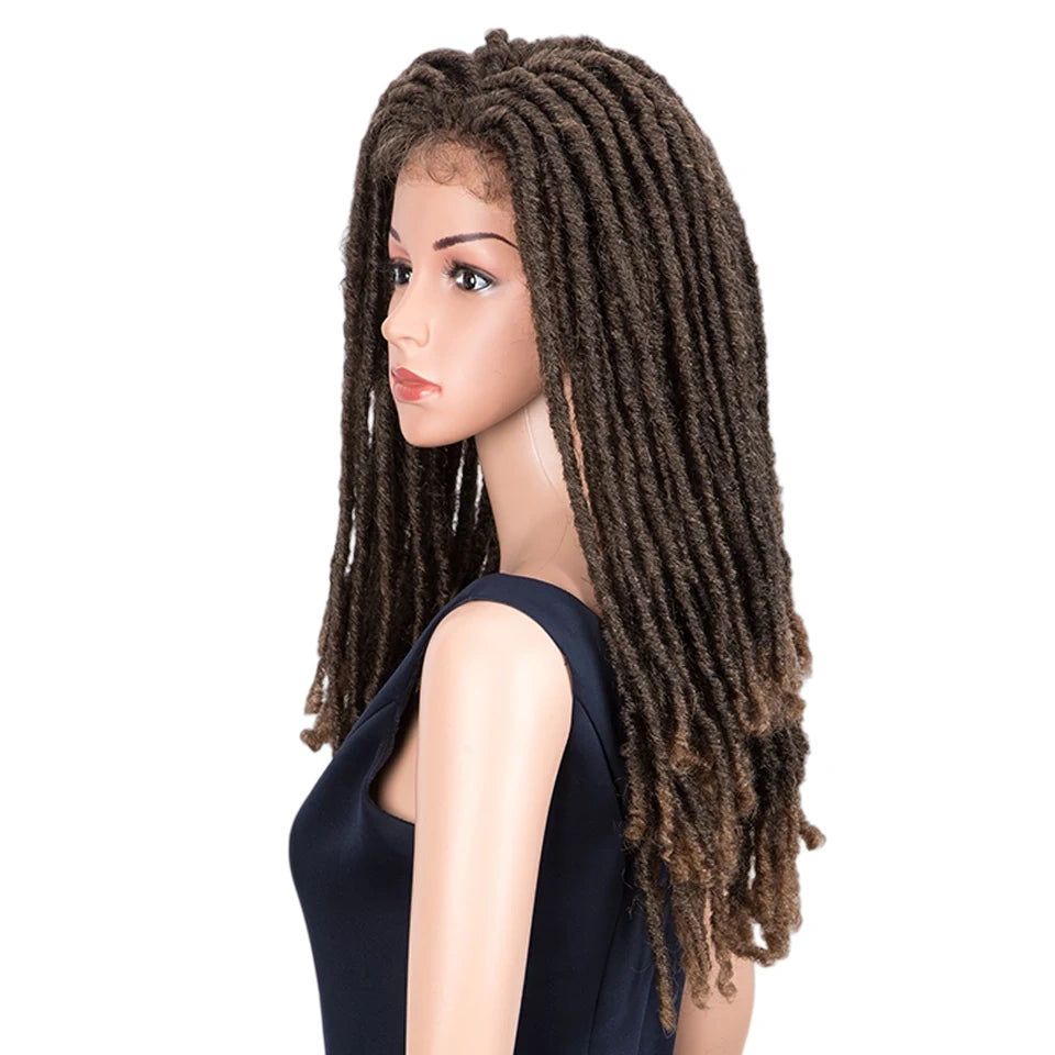 Curly Wig Brown Synthetic Lace Wigs for Women 24Inch Water Wave Cosplay Wig Heat Resistant Long Wavy Fake Hair