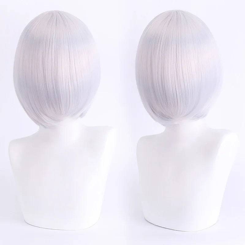 Short Cosplay Bob Wig – Face Contouring Thick Synthetic Hair Wig, Colorful Heat Resistant Fiber Wig
