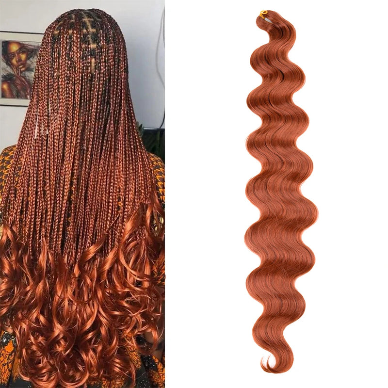 Long Deep Wave Braiding Hair 28 Inch Ocean Wave Crochet Hair Synthetic Deep Curly Crochet Hair Extensions For Black Women