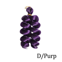 Loose Wavy French Curly Braiding Hair 14Inch Purple Pre Stretched Bouncy Hair Extensions Synthetic Spiral Curls Braids Hair